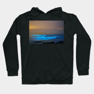 Bioluminescent plankton, Port Eynon Bay, Gower Hoodie